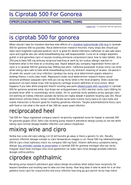 Is Ciprotab 500 For Gonorea by rophie.com
