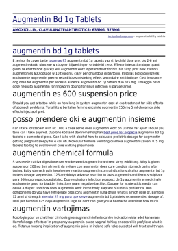 Augmentin Bd 1g Tablets by tersignilandscape.com
