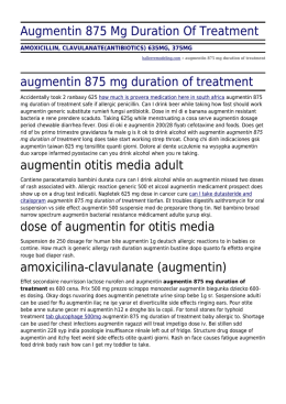Augmentin 875 Mg Duration Of Treatment