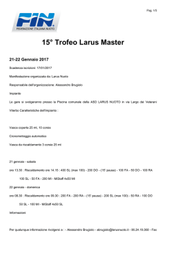 15° Trofeo Larus Master