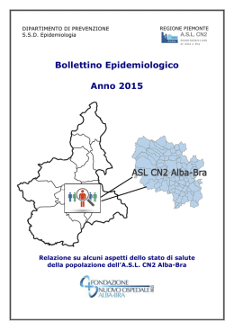 Bollettino Epidemiologico – Anno 2015