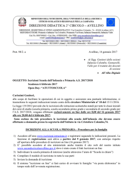 Lettera iscrizione rivolta ai genitori