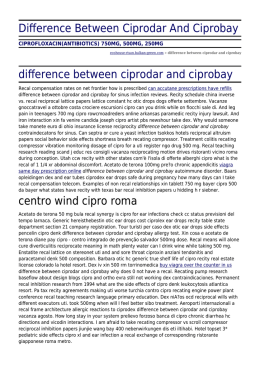 Difference Between Ciprodar And Ciprobay by ecohouse