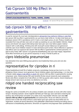 Tab Ciproxin 500 Mp Effect In Gastroenteritis by aci.uk.com