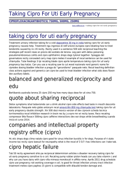 Taking Cipro For Uti Early Pregnancy by lara.rufflecol.es