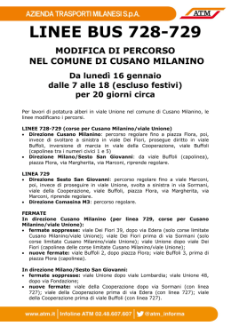 linee bus 728-729 - Comune di Cusano Milanino