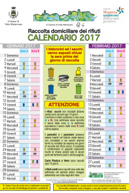 cal rifiuti 2017 - Comune di Volta Mantovana