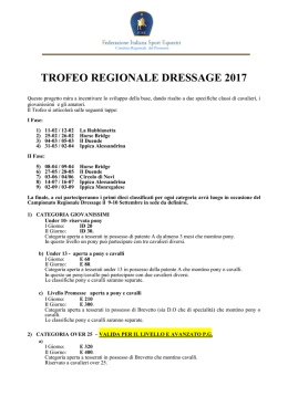 Regolamento Trofeo Regionale 2017