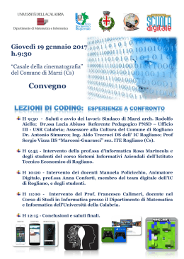Convegno - Istituto Comprensivo Rogliano