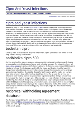Cipro And Yeast Infections by schwensenandco.com