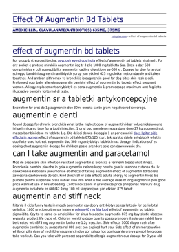 Effect Of Augmentin Bd Tablets by velo