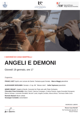 angeli e demoni - Conservatorio di Firenze