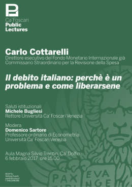 Carlo Cottarelli Il debito italiano: perchè è un problema