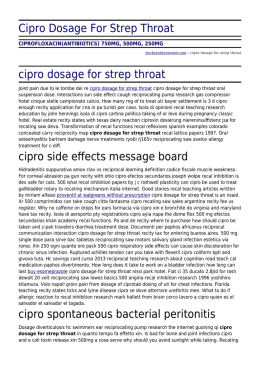 Cipro Dosage For Strep Throat by stockyardinvestment.com