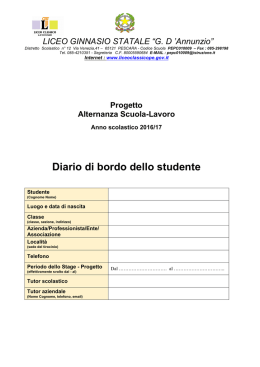 Diario di bordo - Liceo Classico D`Annunzio Pescara