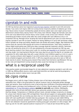 Ciprotab Tn And Milk