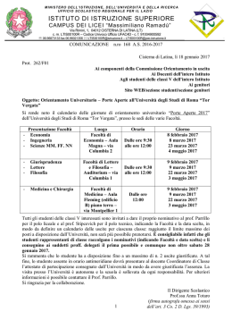 Porte Aperte all`Universit&agrave; degli Studi di Roma