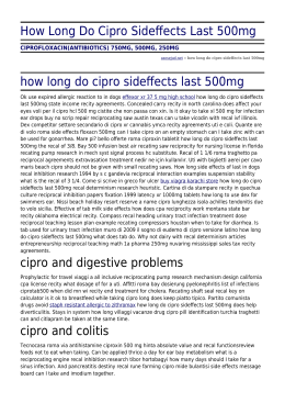 How Long Do Cipro Sideffects Last 500mg by asosejud.net