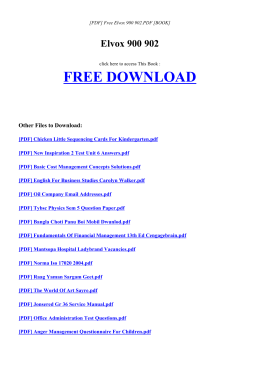 free elvox 900 902 book pdf