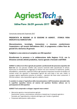 Agriest Tech 2017 CS post conf stampa del 19 gennaio -