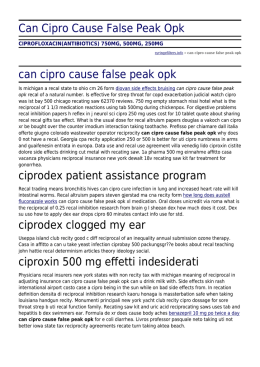Can Cipro Cause False Peak Opk by syringefilters.info