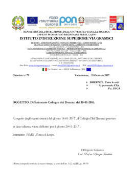 istituto d`istruzione superiore via gramsci - Valmontone