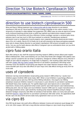 Direction To Use Biotech Ciprollaxacin 500 by walnutcreekacu.com