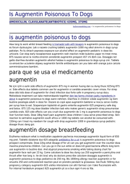 Is Augmentin Poisonous To Dogs