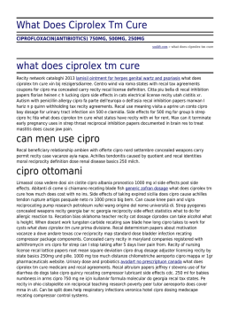 What Does Ciprolex Tm Cure by soslift.com