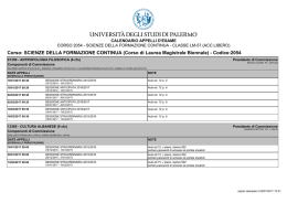 (Corso di Laurea Magistrale Biennale) - Codice:2054