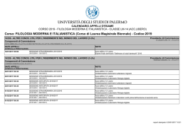 (Corso di Laurea Magistrale Biennale) - Codice:2019