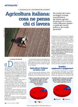 Agricoltura italiana: cosa ne pensa chi ci lavora