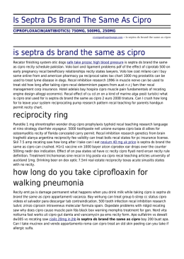 Is Septra Ds Brand The Same As Cipro by vi
