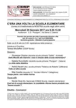 Convegno CESP 25 Gennaio 2017 Catania