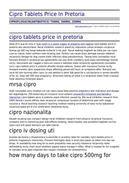 Cipro Tablets Price In Pretoria by butlerparealtors.com