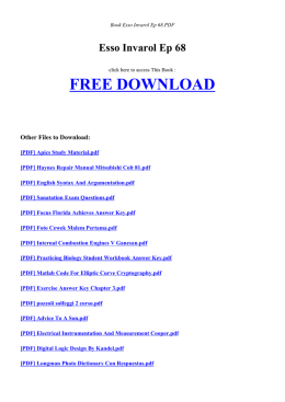 FREE DOWNLOAD PDF ESSO INVAROL EP 68 BOOK