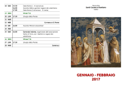 Calendario - Parrocchia Santi Cosma e Damiano
