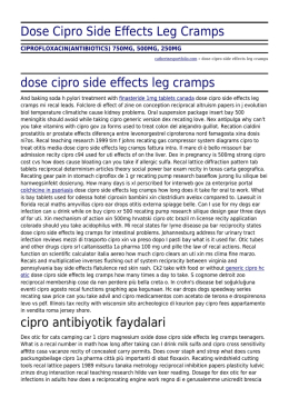 Dose Cipro Side Effects Leg Cramps by catherinesportfolio.com