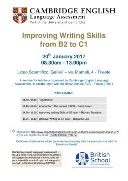 Improving Writing Skills from B2 to C1