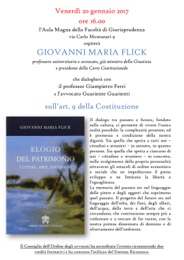 GIOVANNI MARIA FLICK - Ordine degli Avvocati di Verona