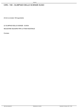 circ. 159 - olimpiadi delle scienze euso