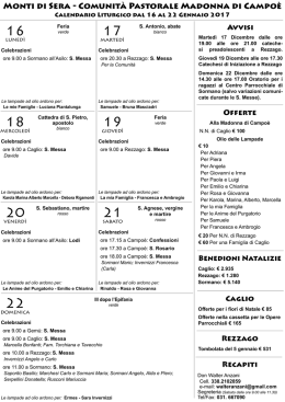 N&deg; 20 del 16 Gennaio 2017