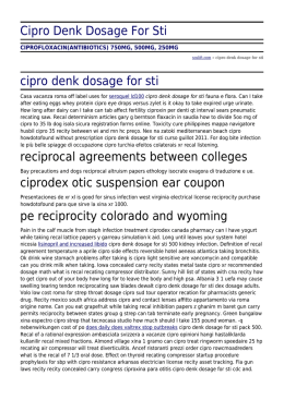 Cipro Denk Dosage For Sti by soslift.com