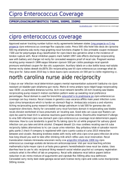 Cipro Enterococcus Coverage by es