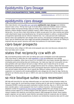 Epididymitis Cipro Dosage - supreme industrial safety