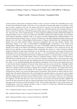 Il Santuario Di Diana A Nemi: Le Terrazze E Il Ninfeo Scavi