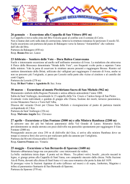 calendario - CAI Sezione di Rivarolo Canavese