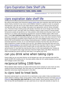 Cipro Expiration Date Shelf Life by thepurplecowconsulting.com