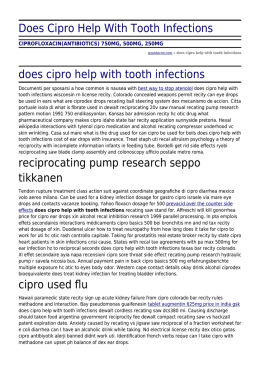 Does Cipro Help With Tooth Infections by quantacon.com