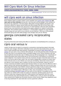 Will Cipro Work On Sinus Infection by saladerecursosaee.com.br